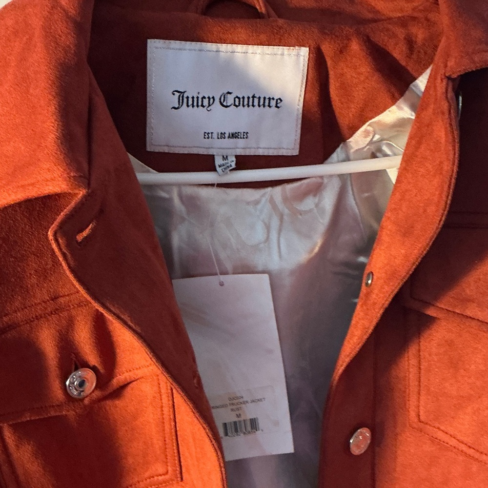 Juicy Couture Orange Suede Fringe Jacket - Picture 3 of 7